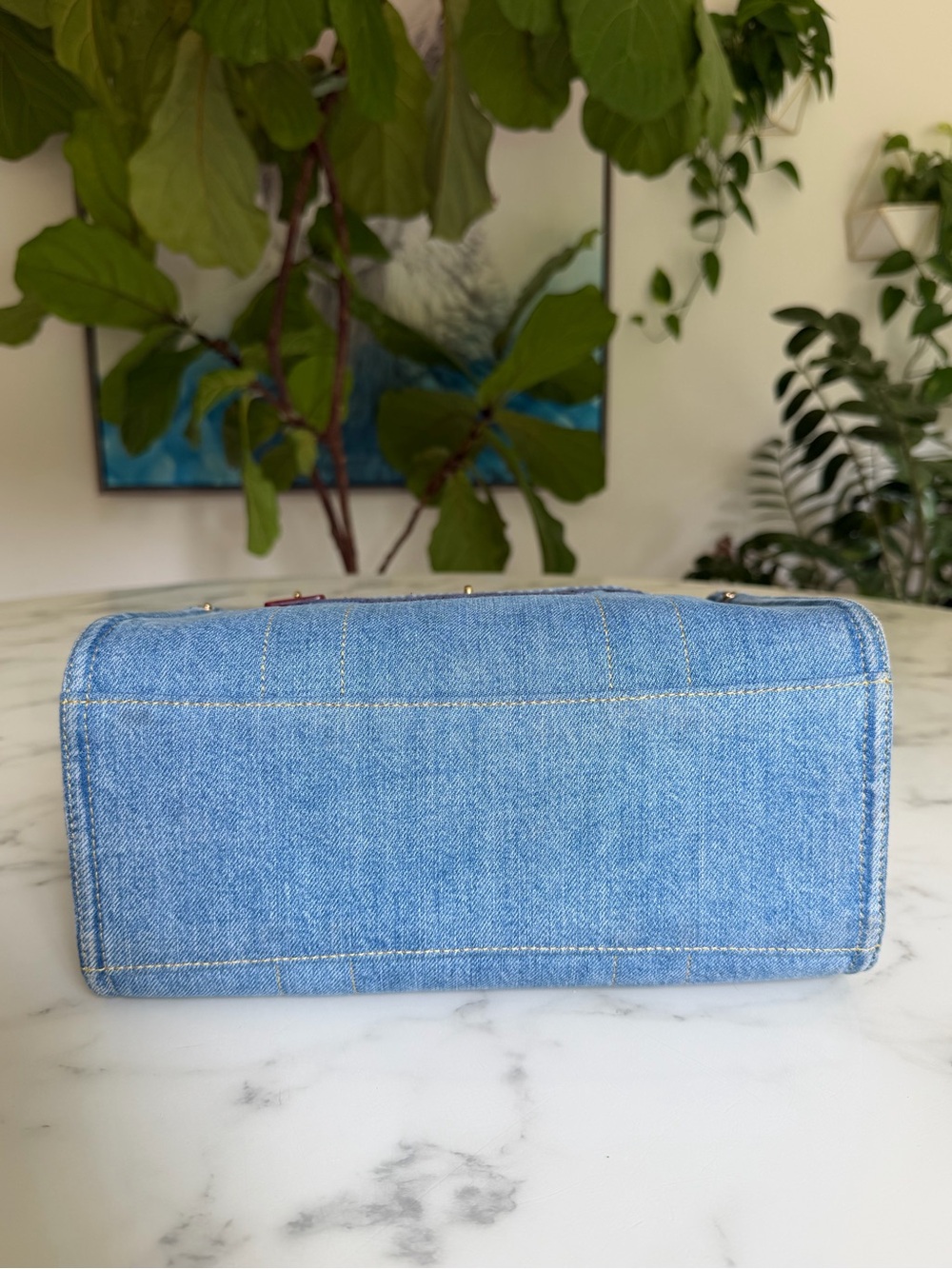 COACH Cargo Tote Bag 26 Denim Indigo Blue CR659 Crossbody - Picture 6 of 16